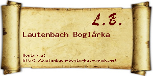 Lautenbach Boglárka névjegykártya