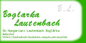 boglarka lautenbach business card